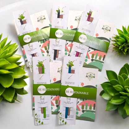 Plantable Seed Diary with Seed Paper Pen & Pencil Combo – Set of 5