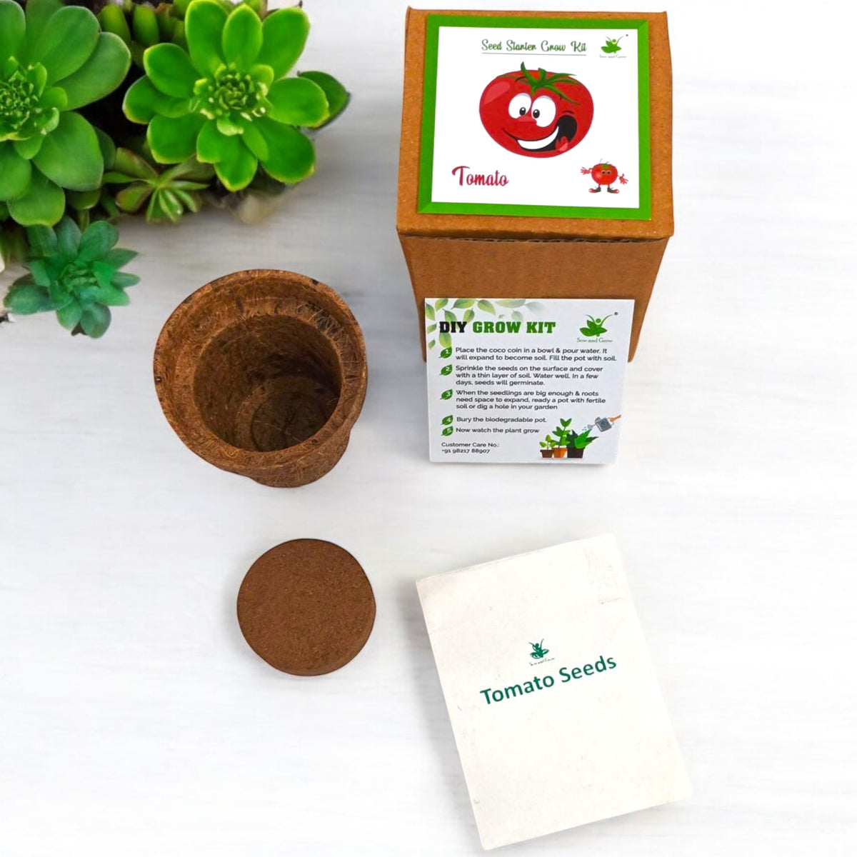 Mini Tomato Grow Kits – Set of 9 | Eco-Friendly DIY Gardening Gift Pack for Kids & Adults | Return Gift Ideas