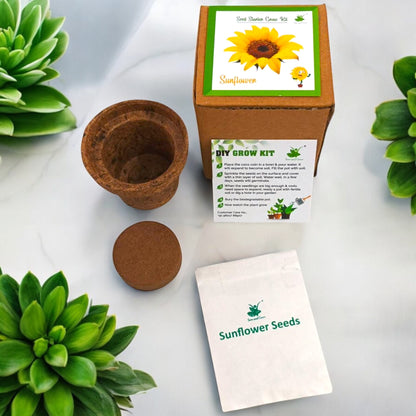 Mini Sunflower Grow Kits – Set of 9 | Eco-Friendly DIY Gardening Gift Pack for Kids & Adults | Return Gift Ideas