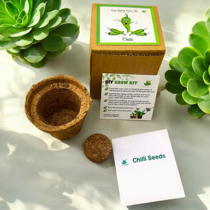 Mini Chilli Grow Kits – Set of 9 | Eco-Friendly DIY Gardening Kit for Kids & Adults | Easy-to-Grow Vegetable Seed Kit