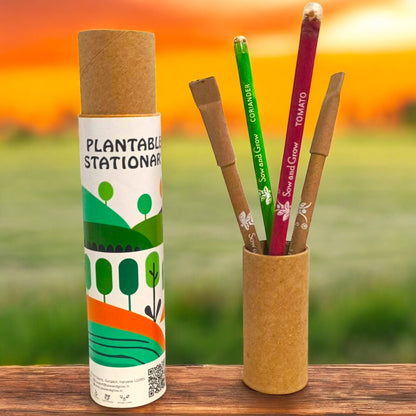 Ultimate MegaBox: Plantable Crackers + Gardening Kit + 7 Seed Balls + Organic Cow Dung Diya + Diary + 2 Plantable Pens and Pencils
