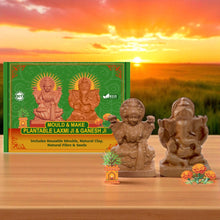 Load image into Gallery viewer, DIY Mould &amp; Make Plantable Laxmiji and Ganeshji Kit | Eco-Friendly Idol Making Kit for Kids &amp; Adults
