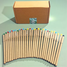 Load image into Gallery viewer, Box of 50 Plantable Seed Pens with Seed-Filled Cap | Eco-Friendly &amp; Biodegradable Writing Pens | Pack of 50
