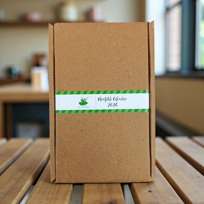 Plantable Calendar 2026 with Seeds in Every Page | Colourful Floral Design | Eco-Friendly with Wooden Easel | 2 Varieties of Flower Seeds