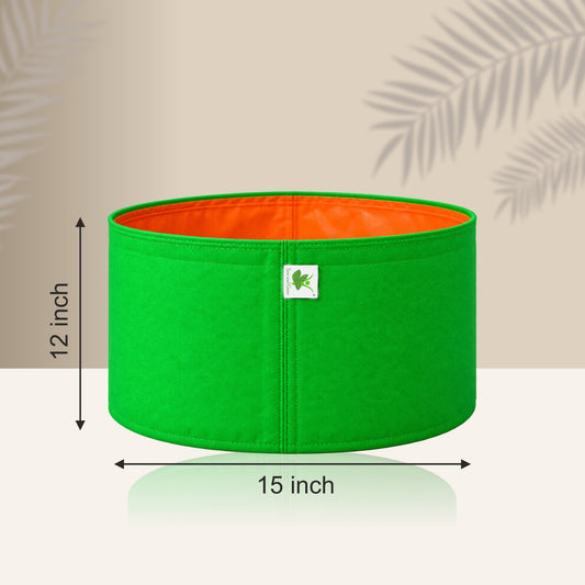 HDPE UV Protected 260 GSM Round Grow Bags 15x12 inches