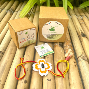 Seed Paper Rakhi with Roli Chawal Combo