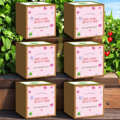 Plant-A-Heart: Plantable Heart with Tomato Seeds – Pack of 6 | Valentine's Day, Women's Day, Birthday Gifts