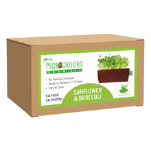 Load image into Gallery viewer, Sow and Grow Microgreens Grow Kit: Sunflower and Broccoli - Grow 2 Microgreens | Easy to Use Kit for Beginner Gardeners
