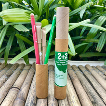 Load image into Gallery viewer, Sow and Grow Plantable 2+2 Combo : 2 Seed Pencils + 2 Seed Paper Pens in a Re-usable Stationary Box
