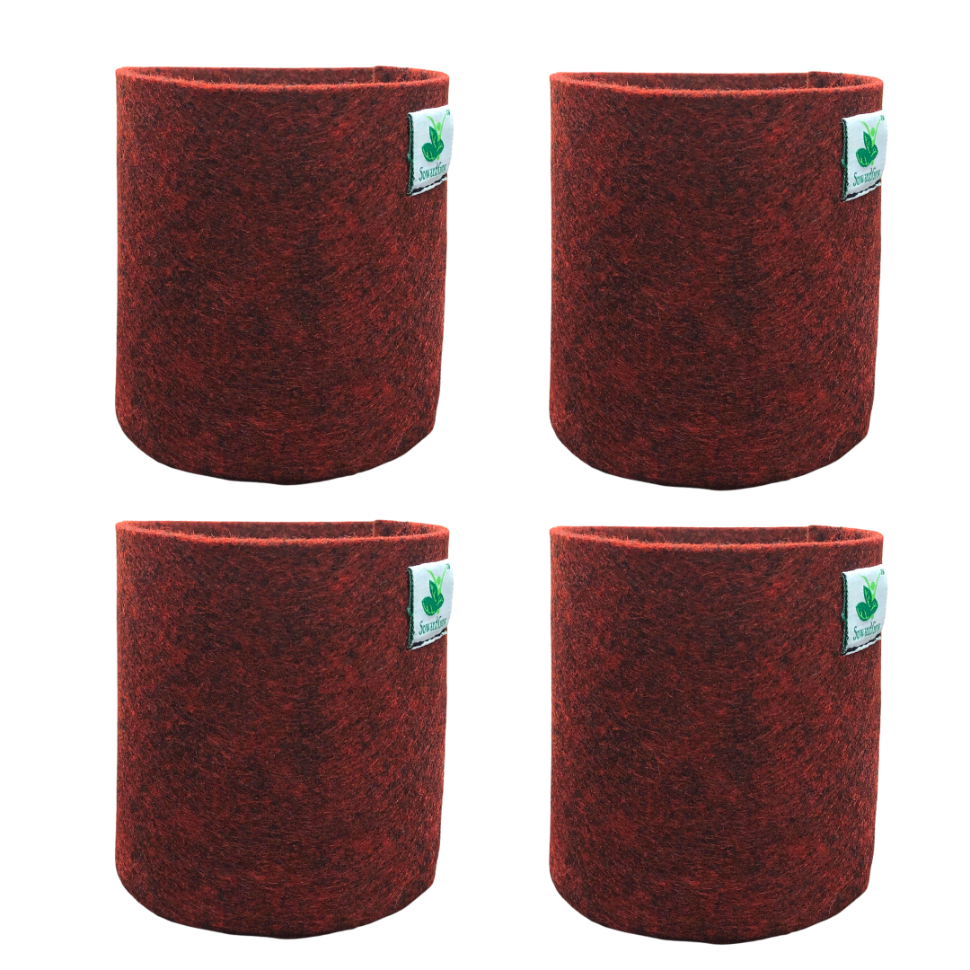 Geo Fabric Grow Bag Size 8x8 inches || Heavy Duty 500 GSM || For Plants, Flowers