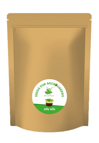 Sow and Grow Alfa Alfa Microgreen Seeds- 150 Grams | Best Germination Rate | Grow Your Own Super Salad