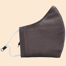 Load image into Gallery viewer, Grey Colour | Conical Protective Face Cover with a Pocket, Adjustable Ear Loops and Nose Wire
