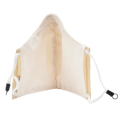 Beige Colour | Conical Protective Face Cover with a Pocket, Adjustable Ear Loops and Nose Wire