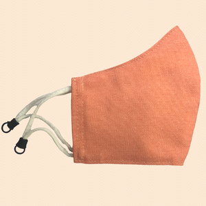 Peach Colour | Conical Protective Face Cover with a Pocket, Adjustable Ear Loops and Nose Wire