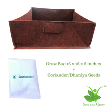 Load image into Gallery viewer, Large Grow Bag and Coriander Seeds Grow it Yourself Vegetable Kit
