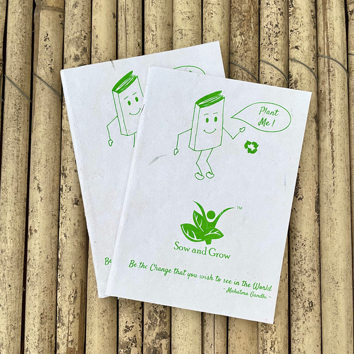 Sow and Grow Eco-Friendly Plantable Seed Diary for Writing, Sketching, Drawing | Set of 2