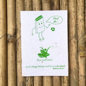 Sow and Grow Eco-Friendly Plantable Diary and Seed Paper Pen Combo | Set of 5