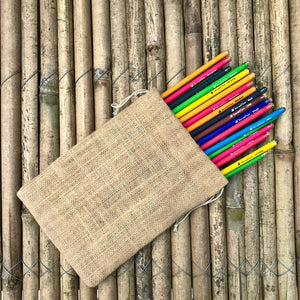 Sow and Grow Pack of 50 Plantable Seed Pencils | Eco Friendly Gift Pack | Jute Pouch Bulk Packaging | Grow Plants from Pencils