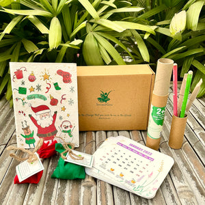 Christmas Brown Box Hamper: Diary + 2 Pens and Pencils+ 2022 Calendar + Seed Balls