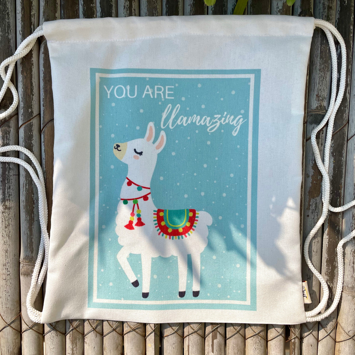 You Are Llamazing | Llama Theme Set of 3 Eco-friendly Canvas Drawstring Bags | Great for Personal Use or Gifting