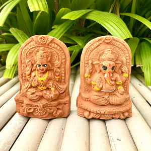 Plantable Seed Ganesha and Lakshmiji with Marigold and Tulsi Seeds: DIY Grow Kit