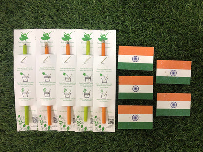 Plantable Pencil + Plantable Flag Badge Combo: Set of 10