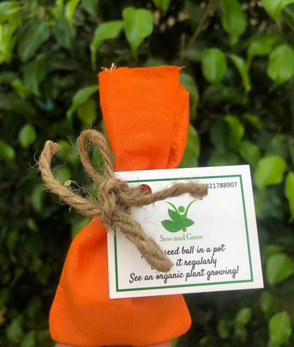 Plantable Marigold Seed Balls | Pack of 10 | Eco-Friendly Beej Balls for Gardening & Gifting | Grow Your Own Flowers