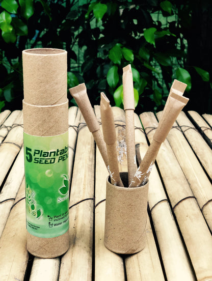 Diwali Brown Box Hamper:  Plantable Diwali Themed Diary + Plantable Mini Notepad + Organic Cow Dung Diya Set of 8 + 1 Seed Ball + 5 Plantable Pens