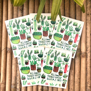 Plantable Diary "All Good Things Are Wild and Free": Set of 5 Gift Pack
