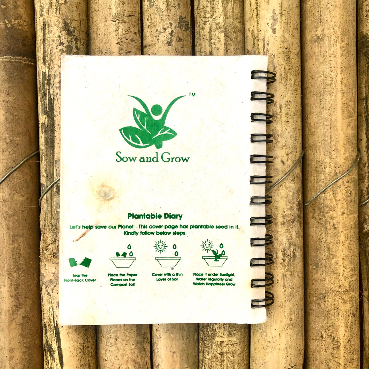 Sow and Grow Eco-Friendly Plantable Ganesha Mini Spiral Notepad | Set of 5