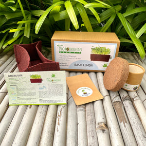 Microgreens Grow Kit: Lemon Basil 20 grams || Easy to Use Kit for Beginner Gardeners