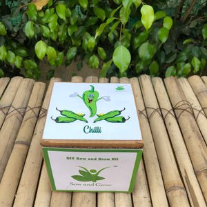 Sow and Grow DIY Gardening Kit of Chilli (Grow it Yourself Vegetable Kit)