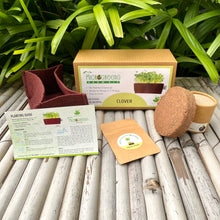 Load image into Gallery viewer, Microgreens Grow Kit: Clover 20 grams || Easy to Use Kit for Beginner Gardeners
