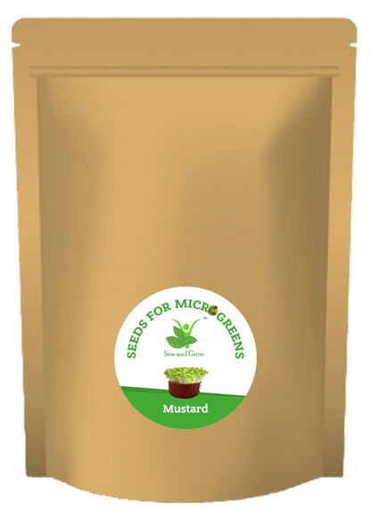 Sow and Grow Mustard Microgreen Seeds- 200 Grams | Best Germination Rate | Grow Your Own Super Salad