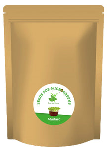Sow and Grow Mustard Microgreen Seeds- 200 Grams | Best Germination Rate | Grow Your Own Super Salad