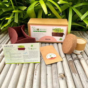 Microgreens Grow Kit: Onion 20 grams || Easy to Use Kit for Beginner Gardeners