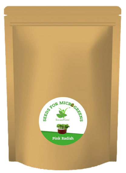 Pink Radish Microgreens Seeds- 250 Grams | Best Germination Rate | Grow Your Own Super Salad