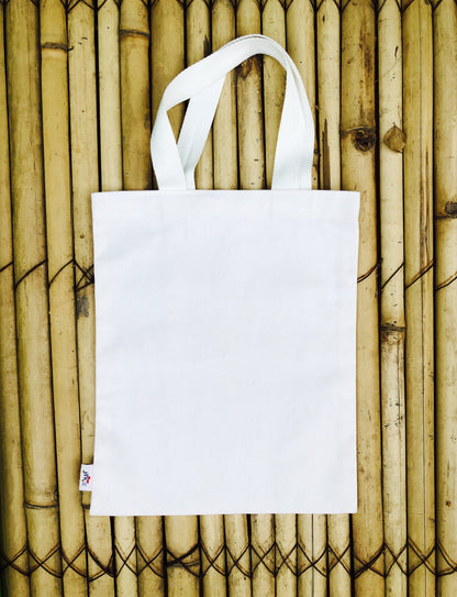 White Eco-friendly Canvas Tote Bag for Everyday Use : Foldable, Washable, Lightweight: Set of 3