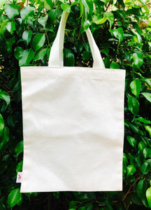 White Eco-friendly Canvas Tote Bag for Everyday Use : Foldable, Washable, Lightweight: Set of 3
